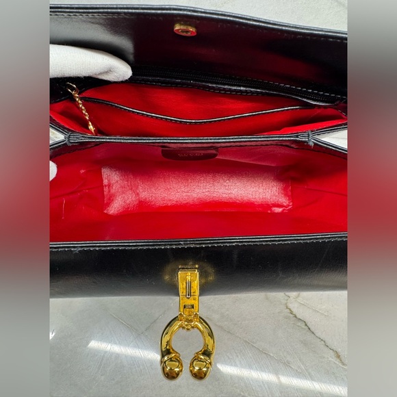 Vintage Gucci Black Calf Leather Shoulder Bag - Picture 10 of 15